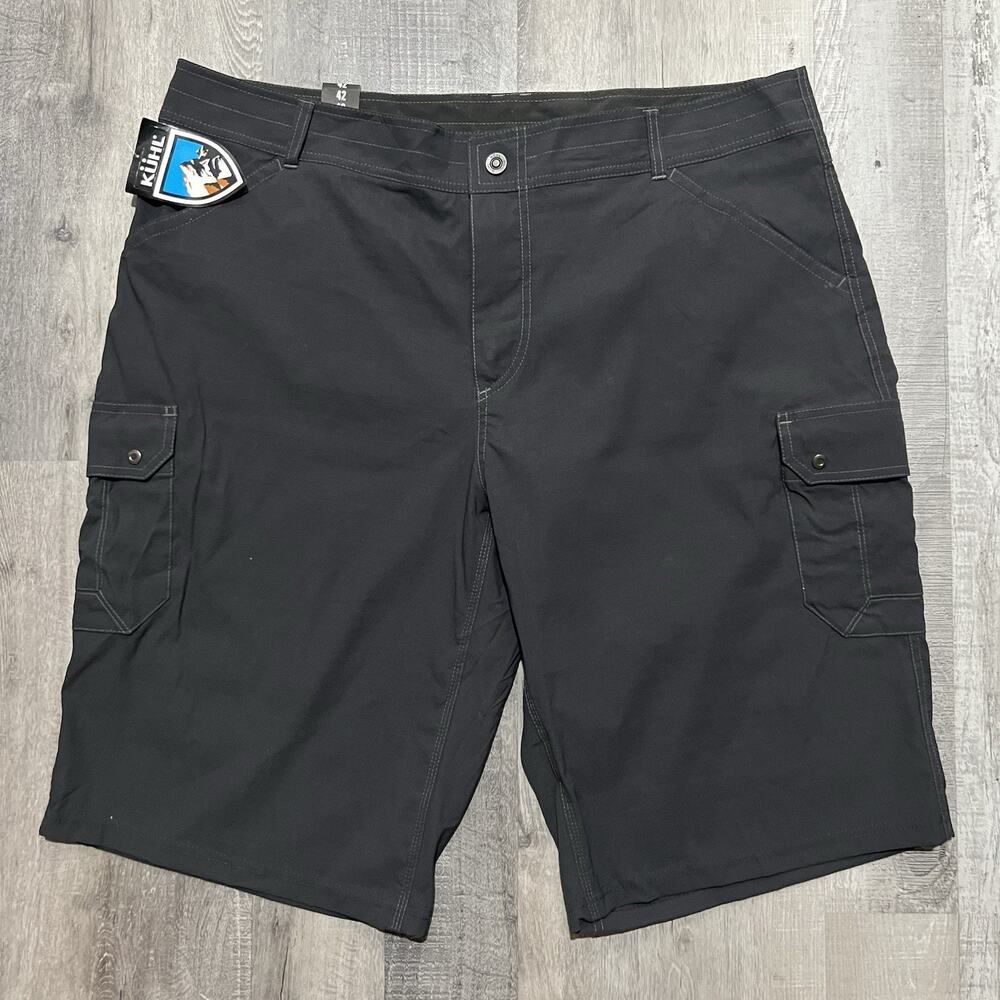 NWT Kuhl Mens Size 42 Nylon Cargo Shorts Gray Pockets Zip Fly Hiking Outdoor